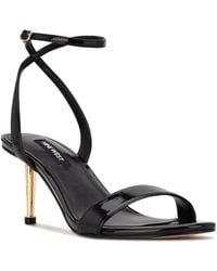 Nine West - Anny Round Toe Ankle Strap Heeled Sandals - Lyst