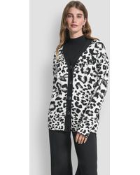 DKNY - Long Sleeve V-neck Cardigan Sweater - Lyst
