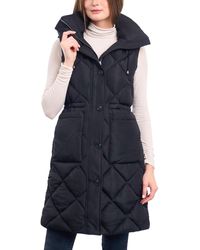 Lucky Brand - Long Quilted Anorak Puffer Vest - Lyst