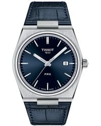 Tissot - Prx Leather Strap Watch 40mm - Lyst