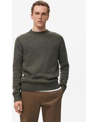 Mango - Structured Wool-blend Knitted Sweater - Lyst