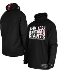 KTZ - New York Giants Functional Fandom Balaclava Helmet Stripe Tri-blend Hoodie - Lyst