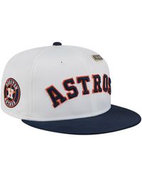 KTZ - White/navy Houston Astros Satin 59fifty Fitted Hat - Lyst