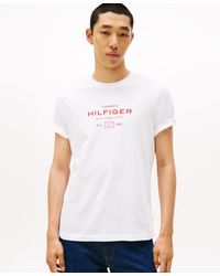 Tommy Hilfiger - Hilfiger Logo Cotton T-shirt - Lyst