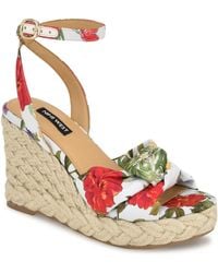 Nine West - Dotime Almond Toe Ankle Strap Wedge Sandals - Lyst