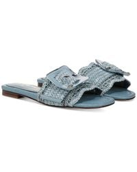 Sam Edelman - Bambi Raffia Buckle Slide Sandals - Lyst