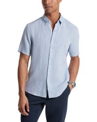 Michael Kors - Slim-fit Linen Short-sleeve Shirt - Lyst