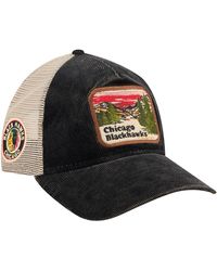 KTZ - Black/cream Chicago Blackhawks Vintage Landscape 9twenty A-frame Adjustable Trucker Hat - Lyst