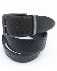 Ted Baker - Embossed Reversible Leather Belt - Lyst