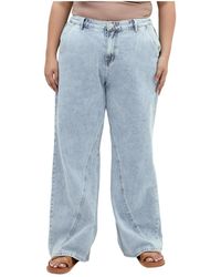 City Chic - Plus Size Harley Kyla Wide Leg Jean - Lyst