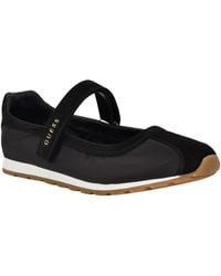 Guess - Treece Suede Sporty Mary Jane Flat Sneakers - Lyst