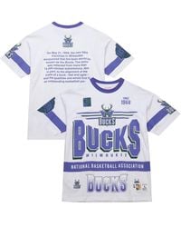 Mitchell & Ness - And Milwaukee Bucks Hardwood Classics Vintage Team Origins Premium T-shirt - Lyst