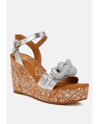 LONDON RAG - Emelda Chain Link Detail Wedge Sandals - Lyst