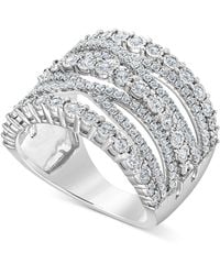 Macy's - Diamond Multi-row Crossover Statement Ring (1 Ct. T.w. - Lyst