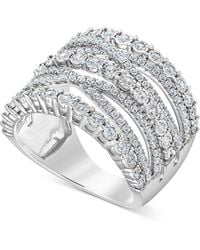 Macy's - Diamond Multi-row Crossover Statement Ring (1 Ct. T.w. - Lyst