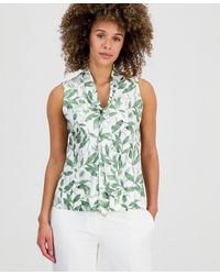 Kasper - Petite Tie-neck Sleeveless Top - Lyst