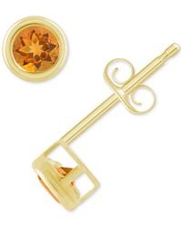 Macy's - Gemstone Round Stud Earrings - Lyst