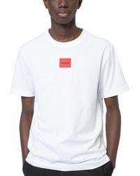 BOSS - Diragolino212 Logo Patch T-shirt In White - Lyst
