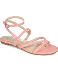 Journee Collection - Serissa Strappy Flat Sandals - Lyst