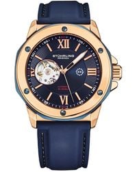 Stuhrling - Edwardian 4018 Men S Automatic Skeleton Watch – 44mm Stainless Steel Case - Lyst