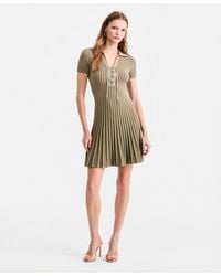 Guess - Regina Lace-up Polo Sweater Dress - Lyst