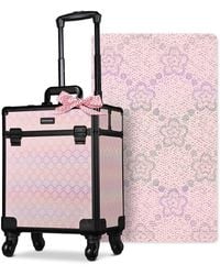 Byootique - Rolling Makeup Train Case Cosmetic Trolley Organizer Blush Forgetmenot - Lyst