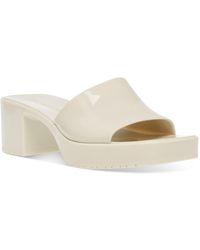 Steve Madden Harlin Jelly Block-heel Sandals in Jade (Green) - Lyst