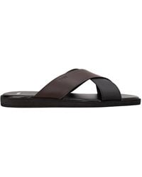 BOSS - Hugo Boss Round Toe Sandals - Lyst