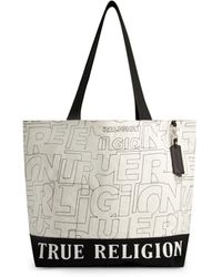 True Religion - Logo Stitch Large Tote - Lyst