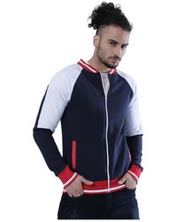 Campus Sutra - Multicolor Zip-front Jacket With Raglan Sleeve - Lyst