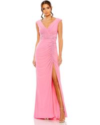 Mac Duggal - Ieena Sleeveless Side Ruched Slit Gown - Lyst