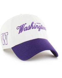 '47 - White Washington Huskies Contemporary Basics Foundation Clean Up Adjustable Hat - Lyst