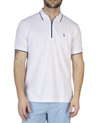 Tailorbyrd - Pique Zipper Polo Shirt - Lyst