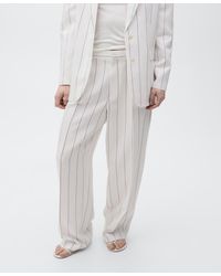 Mango - Striped Suit Pants - Lyst