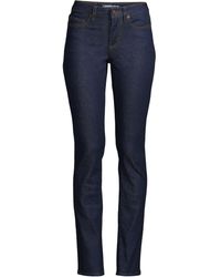 Lands' End - Tall Recover Mid Rise Straight Leg Blue Jeans - Lyst
