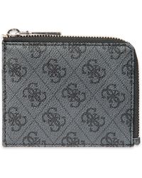 Guess - Rfid Quatro G Zip Around Card Case Wallet - Lyst