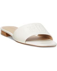 Ralph Lauren - Everly Slide Flat Sandals - Lyst