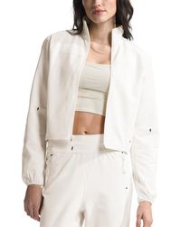 The North Face - Tekware Grid-print Full-zip Cropped Jacket - Lyst