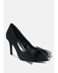 LONDON RAG - Odette Diamante Embellished Bow Stiletto Pumps - Lyst