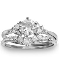 Giani Bernini - 2-pc. Set Cubic Zirconia Ring & Matching Band In Sterling Silver, Created For Macy's - Lyst