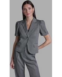 BCBGMAXAZRIA - Short-sleeve Single Button Stripe Jacket - Lyst