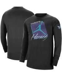 Nike - Charlotte Hornets Courtside Max 90 Vintage-like Wash Statement Edition Long Sleeve T-shirt - Lyst