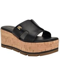 Tommy Hilfiger - Heliena Platform Wedge Sandals - Lyst