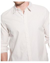 Guess - Relaxed Fit Long Sleeve Striped Button Front Oxford Shirt - Lyst