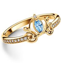 PANDORA - Disney Cinderella's Carriage Ring - Lyst