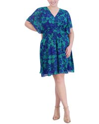Jessica Howard - Plus Size Floral-print Smocked-waist Dress - Lyst
