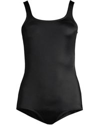 Lands' End - Long Chlorine Resistant Soft Cup Tugless Sporty One Piece Swimsuit - Lyst