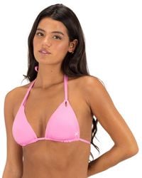 Hurley - Reversible Solid Tri Bikini Top - Lyst