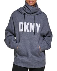 DKNY - Sport Funnel-neck Logo-print Hoodie - Lyst