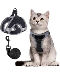 Aronkl - Escape Proof Cat Harness And Leash Set Adjustable Lightweight Soft Vest - Lyst